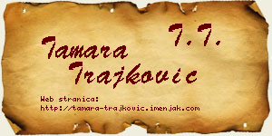Tamara Trajković vizit kartica